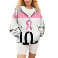 thumbnail image 6 of Bovemsi Sweatshirt for Women Comfy For A Cause: Breast Cancer Casual Zip Camo Hoodie, 6 of 7
