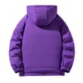 thumbnail image 6 of GHSOHS Mens Winter Coats Casual Loose Hooded Heavyweight Jacket Double Pockets Zipper Pockets Thick Padded Cargo Coat Outerwear(Purple,4XL), 6 of 8
