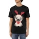 thumbnail image 1 of Cute Dog Cartoon in Christmas Men's Cotton T-Shirts Casual Basic Crew Neck Tshirts Short Sleeve Fashion Tee Shirts,, 1 of 6