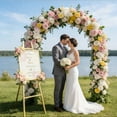thumbnail image 3 of Yacona Easel Stand for Sign, Adjustable Metal Easels for Display with Adjustment Chain, Heavy Duty Poster Stand, for Wedding Sign, Poster, Painting, Displays, Gold, 3 of 7