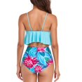 thumbnail image 3 of Bikini estampado ANGGREK Cintura Alta con Cuello en V Lavable a máquina Para mujer, 3 of 6