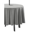 thumbnail image 3 of Vargottam Indoor/Outdoor Round Tablecloth 58 Inch Round Tablecloth with Umbrella , Waterproof Zippered Patio Table Cloths, Spring/Summer Table Covers for Backyard Circular Table/BBQs/Picnic - Gray, 3 of 7