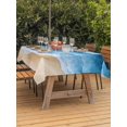 thumbnail image 3 of Outdoor Table Cloth with Umbrella Hole and Zipper, Blue Beach Coastal Waterproof Rectangle Tablecloth 60"x102", Summer Nautical Seaside Ocean Washable Table Cover for Outside Party Patio Picnic, 3 of 8