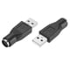 thumbnail image 1 of 2 Pcs PS/2 a USB, Adaptador PS/2 a USB Adaptador PS/2 hembra a USB macho para ratón teclado de escritorio PC laptop notebook, negro, 1 of 7