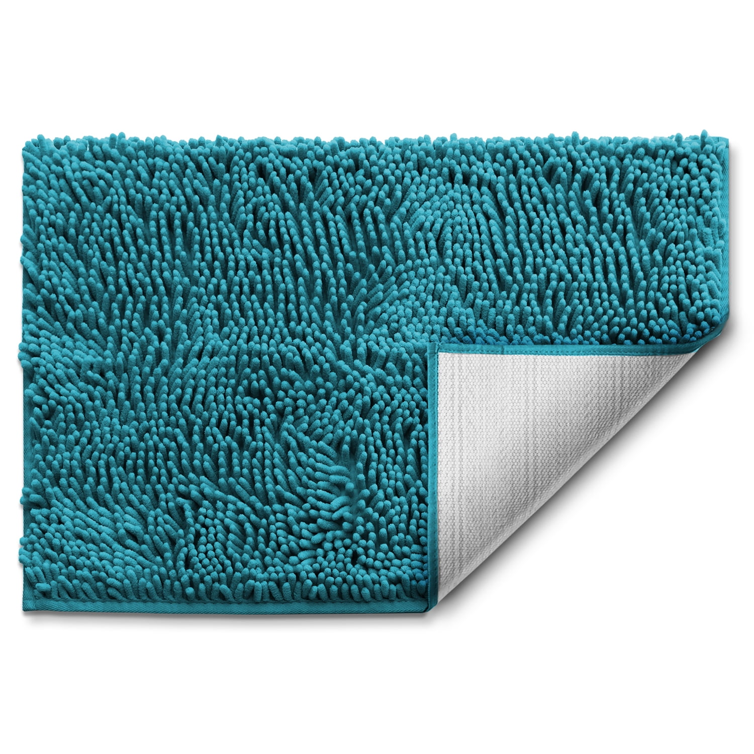 Nestl Bathroom Rugs, Machine Washable Bath Mats For bathroom Floor Rugs, Nonslip Backing Rubber Bath Rug, Teal