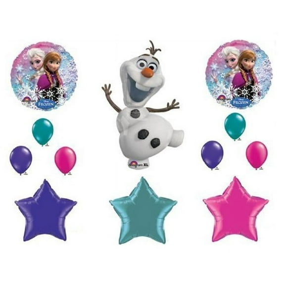 Frozen Olaf Teal Snowman Disney Movie BIRTHDAY PARTY Balloons Decorations Supplies