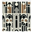 thumbnail image 4 of Ambesonne Modern Shower Curtain, Simple Geometric Arch Rounds, 69"Wx75"L, Eggshell Camel Dark Grey, 4 of 4