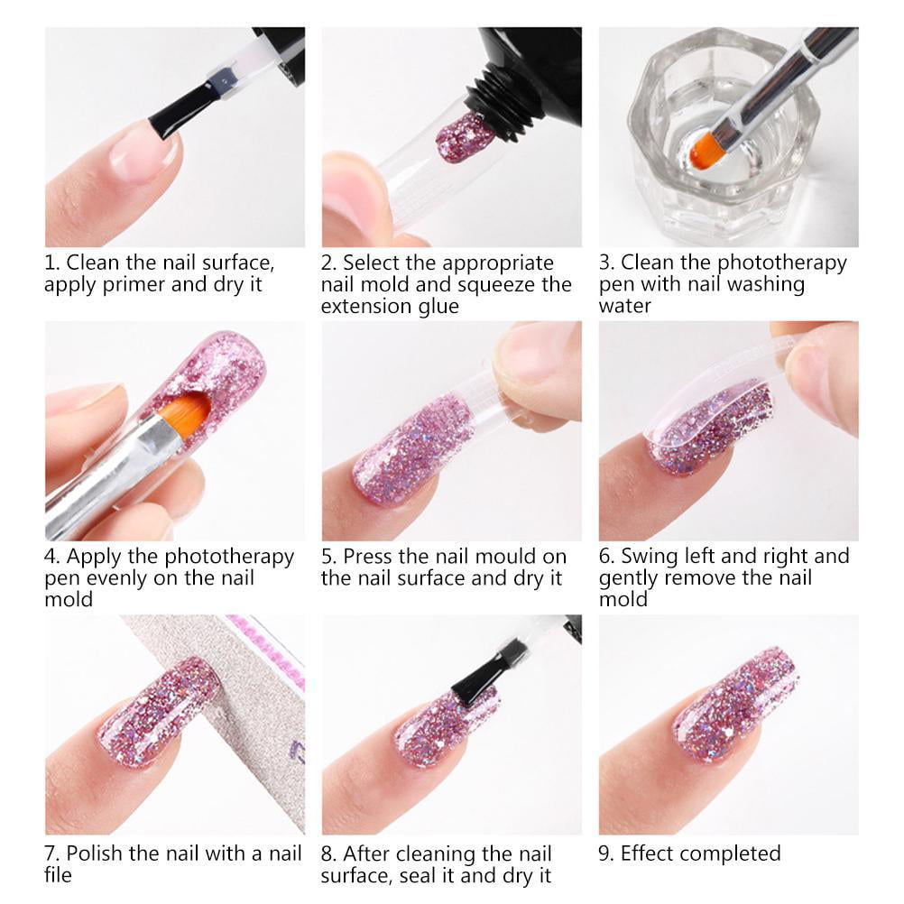 MI Fashion Glitter Nail Polish - 2PC Set for Glamorous Nails
