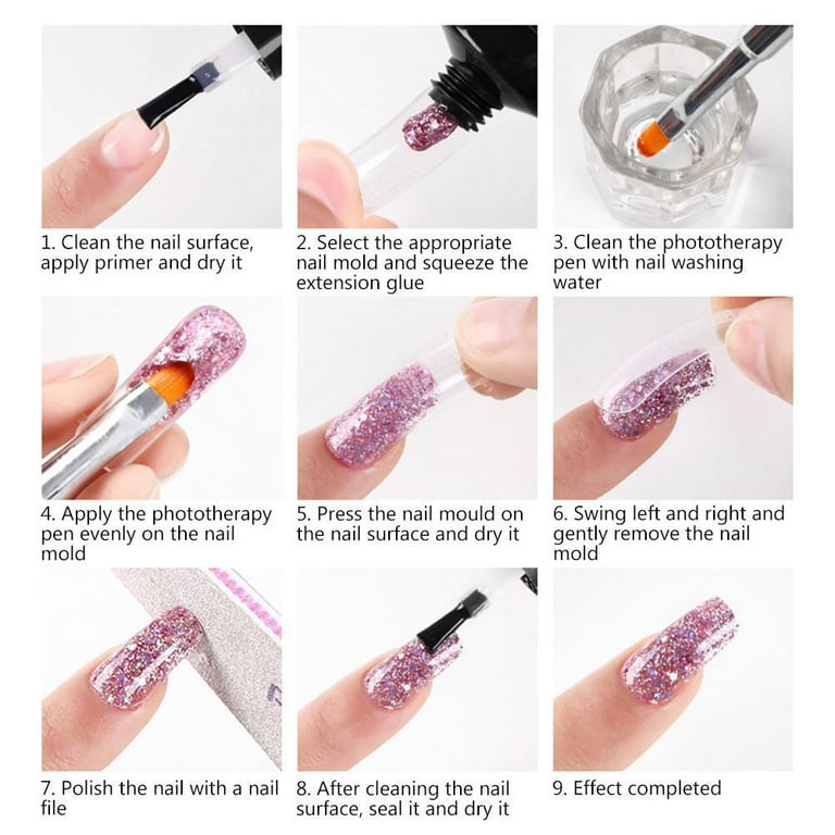 Gel Nail Polish Kit with UV Light