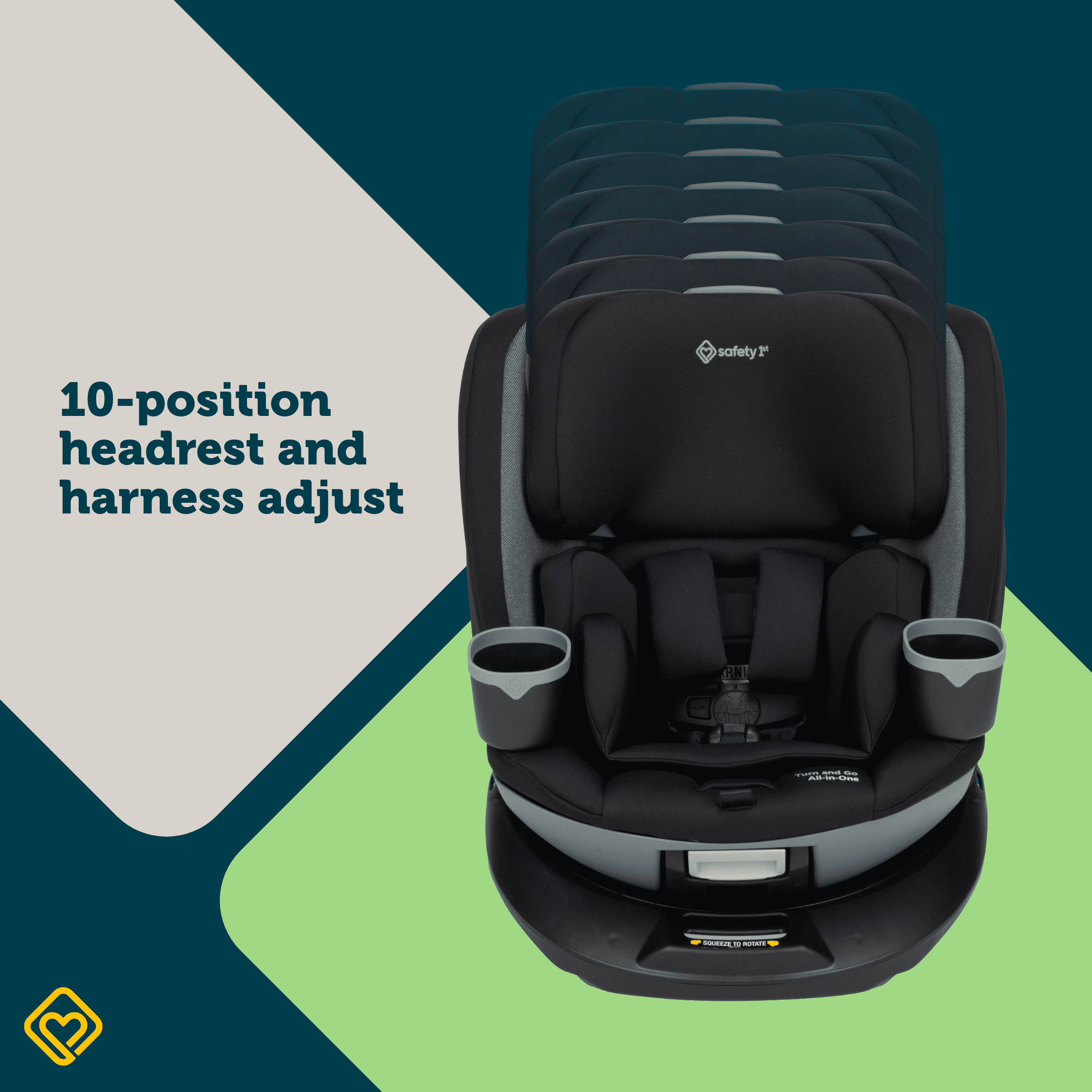 Safety 1st Turn and Go 360° Rotating All-in-One Convertible Car Seat
