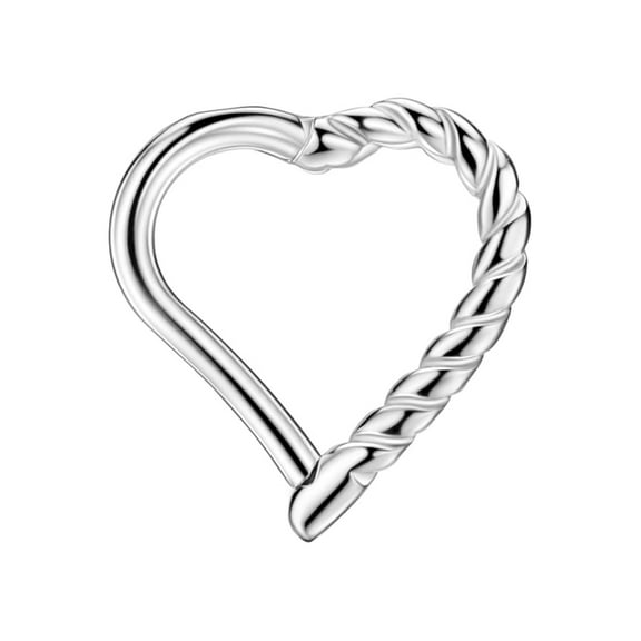 FANSING Braided Heart Daith Piercing Jewelry 16g Daith Earrings Hoop Surgical Steel Daith Hoop for Both Ears