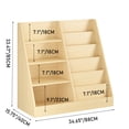 thumbnail image 2 of Peispie Kids Bookshelf and Toy Storage Organizer, Multifunctional 4-Tier Wooden Bookcase Display Stand. 4 Open Shelves for Kids Room, Playroom, Nursery Room Decor, Natural Wood, 2 of 7