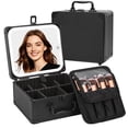 thumbnail image 1 of Caja de maquillaje TANTO con espejo LED, bolsa de maquillaje y brocha, 1 of 8
