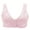 Pink, variant on Women's Adjustable Comfortable Sexy Front Button Bra Double Support Thin Wireless Large Size