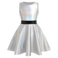 thumbnail image 1 of Landzoo One Robe Sans Manches pour Filles pour Tout-Petits Performance de Danse Robe de Fête Métallique Brillante Robe Douce Mignonne Décontractée pour Enfants, 1 of 1