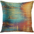 thumbnail image 2 of Set of 4 Throw Pillow Covers Vintage Abstract Blue and Orange Messy Rust Painting Decorative Pillow Cases Home Decor Standard Square 18x18 Inches Pillowcases, 2 of 6