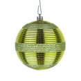 thumbnail image 4 of National Tree Company Christmas Ornaments, Lime Green, Swirling Glitter, Shatterproof, Set of 4, 4 of 5