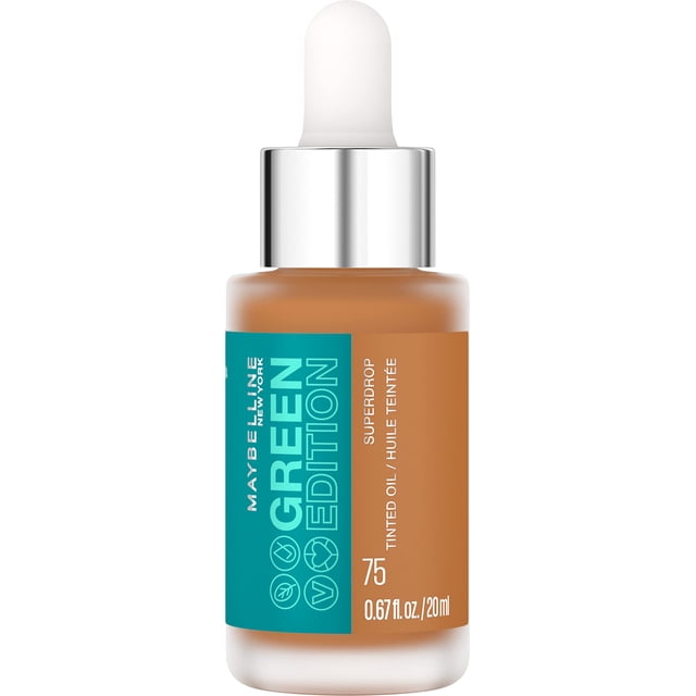 Base de aceite teñido Superdrop de Makeup Maybelline Green Edition, 75 ml
