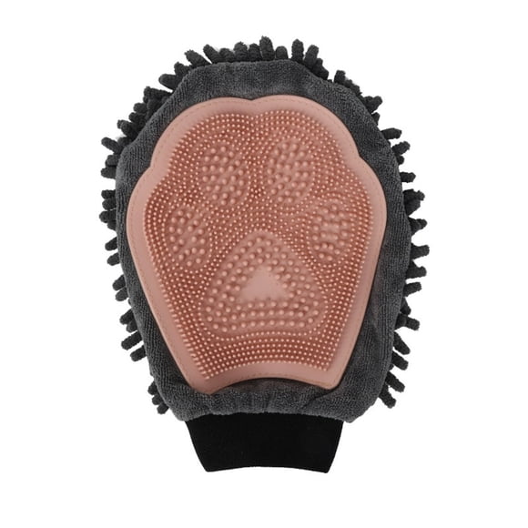 Lksixu Pet Supplies Double Sided Grooming Glove With Silicone Massage Side Microfiber Cleaning Mitt For Hair Removal Bathing Tool For Small Creatures for Small Dogs and Cats