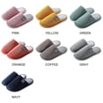thumbnail image 2 of Zapatilla de casa de color sólido para hombre, zapatillas de casa de otoño e invierno para hombre, pantuflas cálidas para interiores, pantuflas de algodón a rayas para hombre, 2 of 5