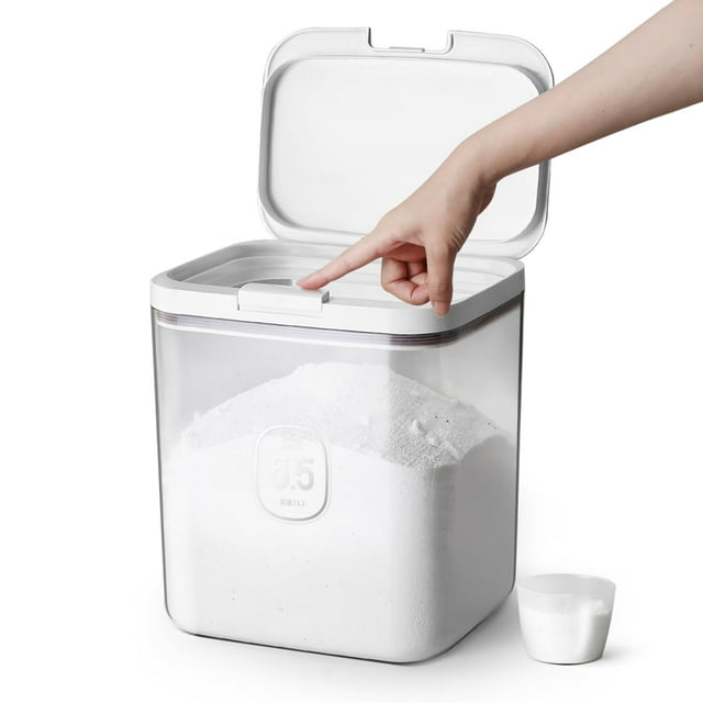 Dispensador de detergente para ropa LivLab Maker con tapa de una sola pulsación