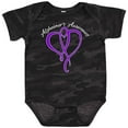 thumbnail image 3 of Inktastic Alzheimer's Awareness Purple Ribbon Heart Boys or Girls Baby Bodysuit, 3 of 5