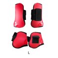 thumbnail image 4 of Wosthever 2 pares de suministros ecuestres, botas de protección para piernas delanteras y traseras, equipo de protección ajustable resistente Cuidado ecuestre y deportes Rojo SG, 4 of 6