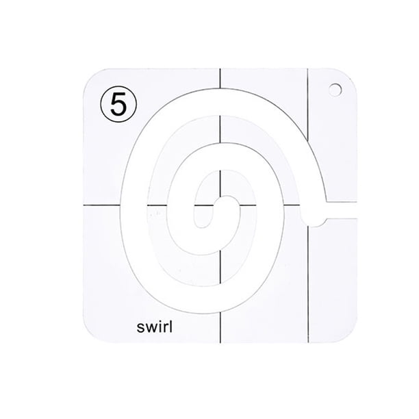 Wosthever Regla de diseño hueco para acolchado transparente, plantillas de posicionamiento para máquina de coser, equipo de retales DIY, suministros para Type3 NO3 Wosthever HA011139-03