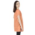 thumbnail image 3 of Moomaya Solid Half Button placket Tunic For Womens Casual Round Neck Basic Pleated Long Top, 3 of 7