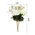 thumbnail image 3 of Enova Home 20" Tall Mixed Artificial Silk Roses with Small Berry Faux Flowers Bush for Home Office Wedding Vase Decoration (Cream), 3 of 3