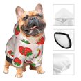 thumbnail image 3 of Balery Strawberry Floral Sudadera con Capucha para Perros Pequeños – Ropa para Mascotas, Disfraz para Perros y Gatos, Ideal para Fiestas y Cosplay-Medium, 3 of 7