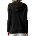 thumbnail image 6 of Azrian Women’s Hooded Knit Button Front Cardigan, Long Sleeve Knit Jacket Sizes S-2XL, 6 of 9
