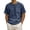 Dark Blue, variant on Mens Cotton Linen T-Shirts Short Sleeve T Shirt Crew Neck Tees Casual Cross Front Basic Tee Tops Dark Green L