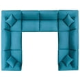 thumbnail image 1 of Modern Contemporary Urban Design Living Room Lounge Club Lobby Sectional Sofa Set, Fabric, Aqua Blue, 1 of 6