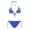 Blue, variant on Womens Sexy Bikini Set Wirefree Halter String Triangle Bikini Swimsuit Lace Up Mini Bathing Suit