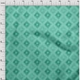thumbnail image 4 of oneOone Silk Tabby Turquoise Green Fabric Leaves Craft Projects Decor Fabric Printed By The Yard 42 Inch Wide, 4 of 5