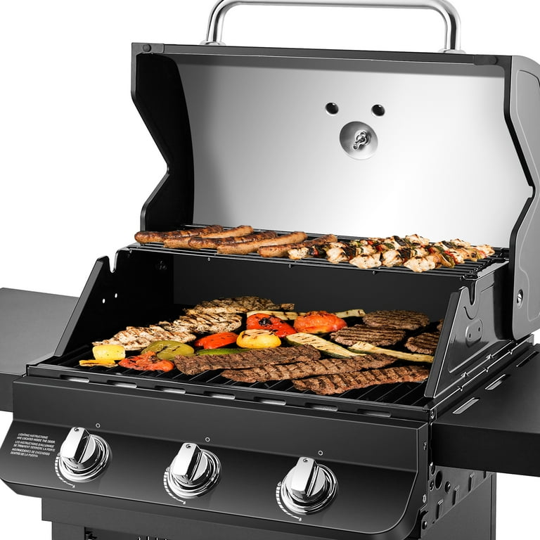 Dyna-Glo Premier 3 Burner Natural Gas Outdoor Grill Black - Walmart.com