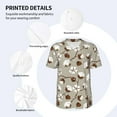 thumbnail image 3 of Hirioo Cotton Tree for Men's Baseball T-shirt Shirts Short Sleeve Casual Summer Button Stretch T Shirts,Size S-4XL-Large, 3 of 7