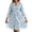 3-BU2, variant on Floral Print A Line Dress With 3/4 Sleeves And Crew Neck For Casual Everyday Midi Dress With Flowy