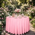 thumbnail image 5 of VOTRUDI Round Satin Tablecloth Fabric Round Table Cover Wrinkle Table Cloth For Wedding Banquet Party Home Dining Table Decor 47.24×47.24in, 5 of 6