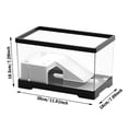 thumbnail image 2 of Transparent Turtle Tank - Qyaukm Turtle Tank Bottom Terrapin Tortoise Enclosure Indoor Decor Medium Black, 2 of 3