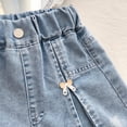 thumbnail image 7 of Afuyipoi Girls Denim Skort,Sweet Bow Functional Pockets A-line Silhouette Soft Stretch Shorts Blue 11-12, 7 of 7