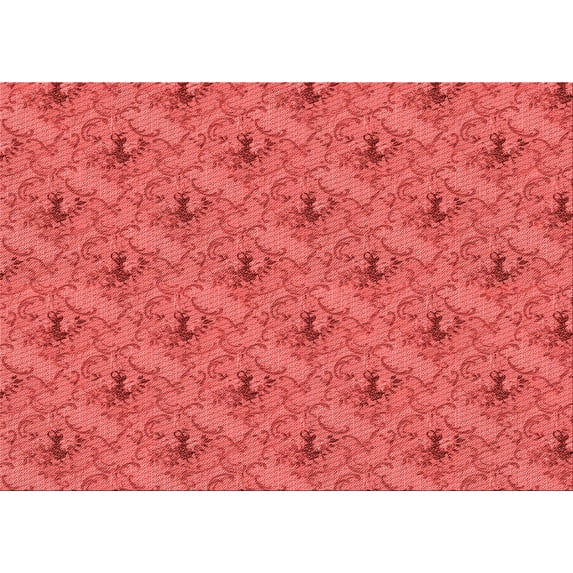 Ahgly Company Machine Washable Indoor Rectangle Transitional Red Area Rugs, 2' x 3'