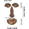 thumbnail image 3 of Funny Garden Tree Bark Decoration, Spring Outdoor Creative Ghost Face/Owl/Rabbit Garden Tree Statue Figurine Ornament, Poly Resin Yard Tree Hugger Props, Tree Sculpture Garden Decor (Ghost Face A), 3 of 5