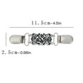 thumbnail image 2 of Scarf Clip Silver Scarves Pin with Rhinestones and long-lasting; not easy Electroplating Alloy Sweater Clips Clasp Holder Jewellery Accessories, 2 of 6
