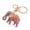 Pink, variant on Keychain Sparkling Rhinestones Inlaid Elephant Design Keychain Pendant Enamel Oil Drip Process Smooth Edges Spring Buckle Key Holder Car Keys Good Luck Charm