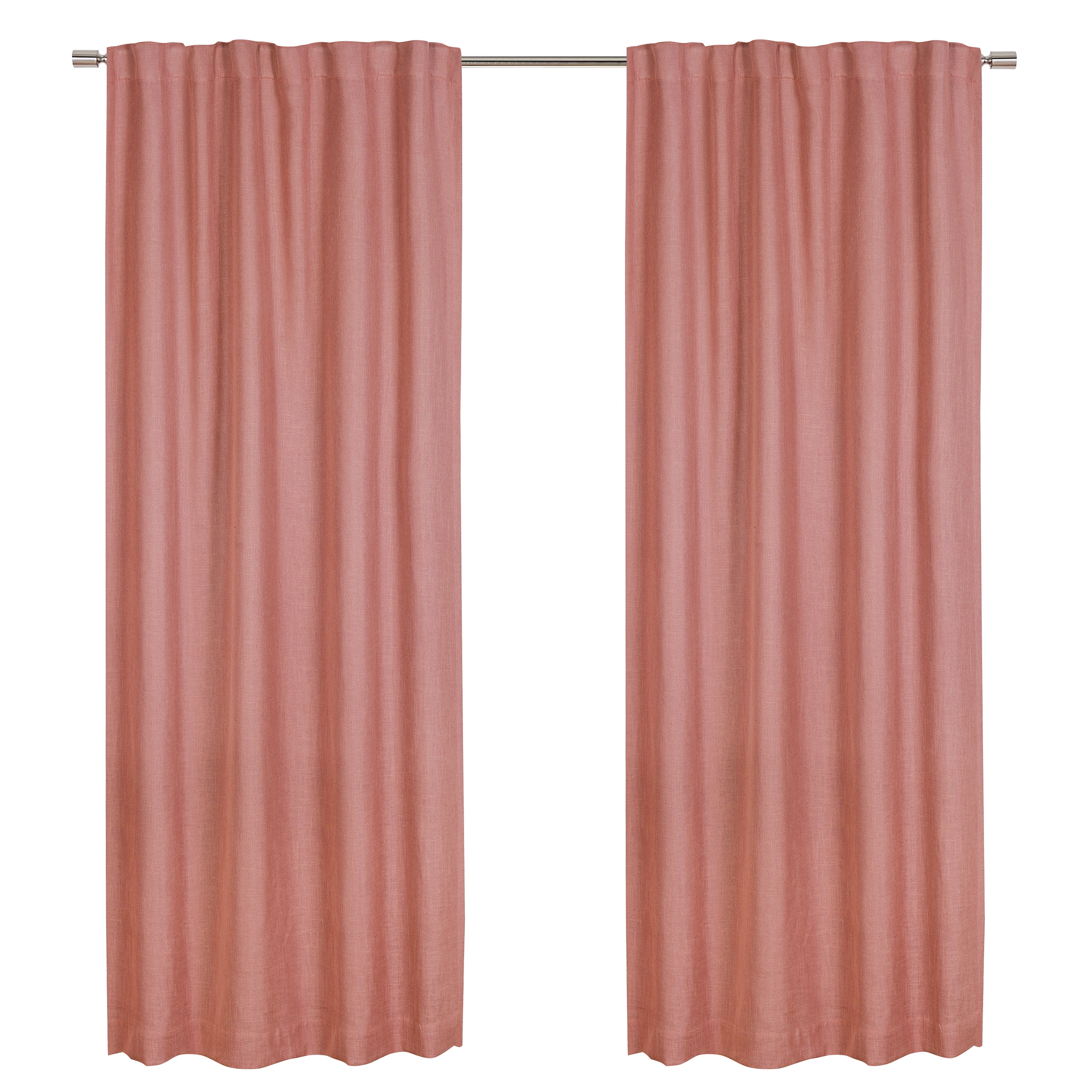 Better Homes & Gardens 100% Blackout Linen Blend Single Curtain, 50x108, Old Rose