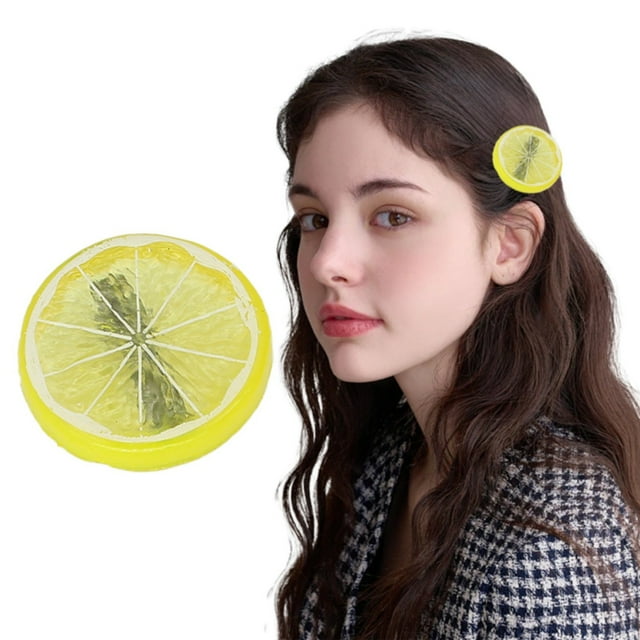 Elastic Headband Soft Ponytail Clip On Accessories Women'S Headband Fruit Headband Orange Slice Hair Clip Small Fresh Hair Accessory, Polyester Hair Clip