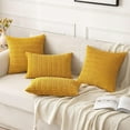 thumbnail image 4 of Set of 2 30x50 cm Corduroy Cushion Covers Modern Cushion Covers Decorative Sofa Cushion Soft Decorative Cushion Cover For Living Room Sofa Bedroom Boho Decor Yellow, 4 of 5