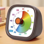 1-Hour Visual Clock with Front Knob for Baking, Reading, Study
